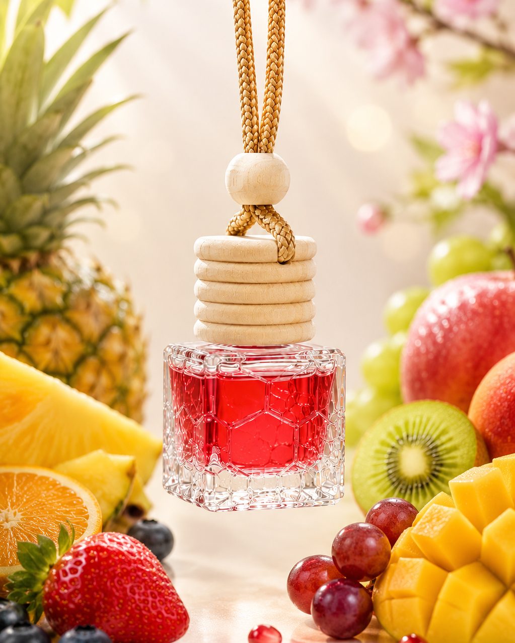 Mixed Fruit Fragrance Hanging Diffuser | Essential Oil Based | Car, Washroom, Living Area, Wardrobe