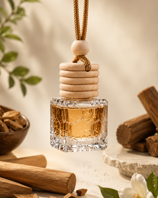 Sandalwood Fragrance Hanging Diffuser | Essential Oil Based | Car, Washroom, Wardrobe, Living Area