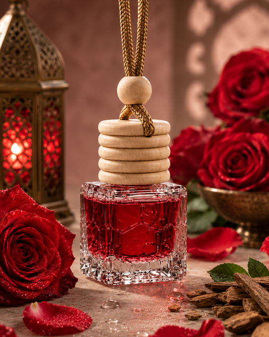 Velvet Rose Fragrance Hanging Diffuser | Essential Oil Based | Car, Wardrobe, Washroom, Living Room