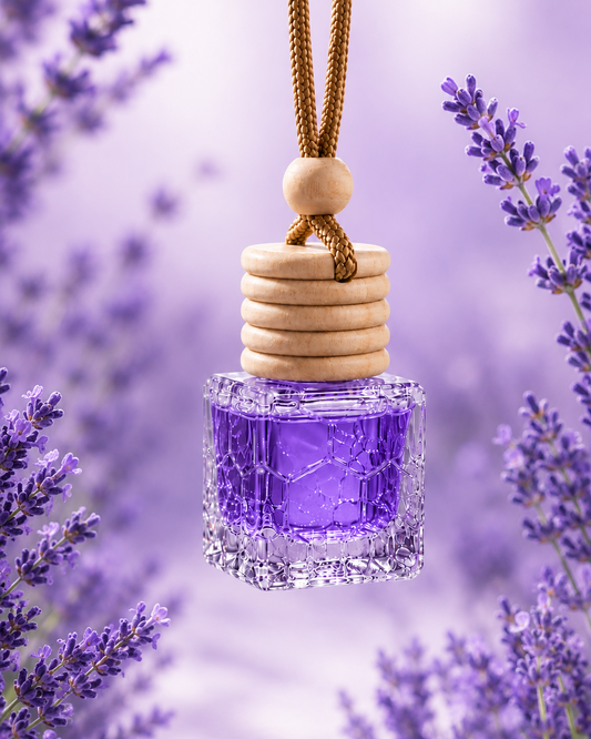 Lavender Fields Fragrance Hanging Diffuser | Essential Oil Based | Car, Wardrobe, Washroom, Living Room