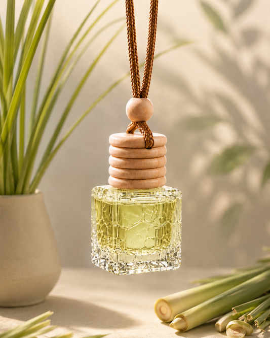 Fresh Lemongrass Fragrance Hanging Diffuser | Essential Oil Based | Car, Wardrobe, Washroom, Living Room