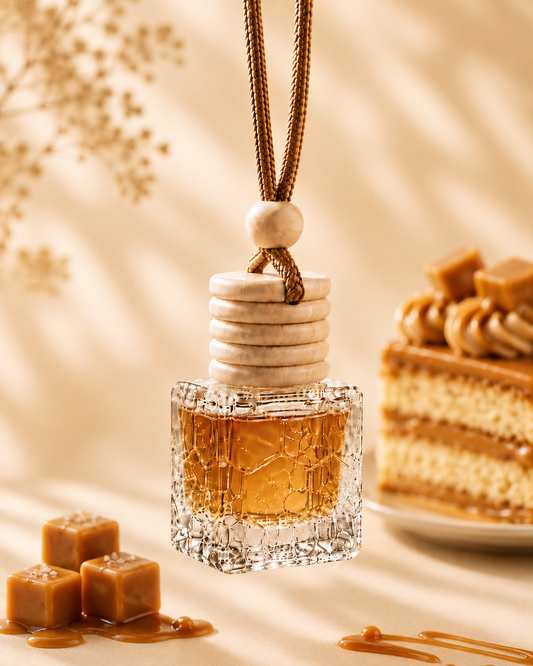 Caramel Scented Hanging Diffuser | Essential Oil Based | Car, Wardrobe, Washroom, Living Room