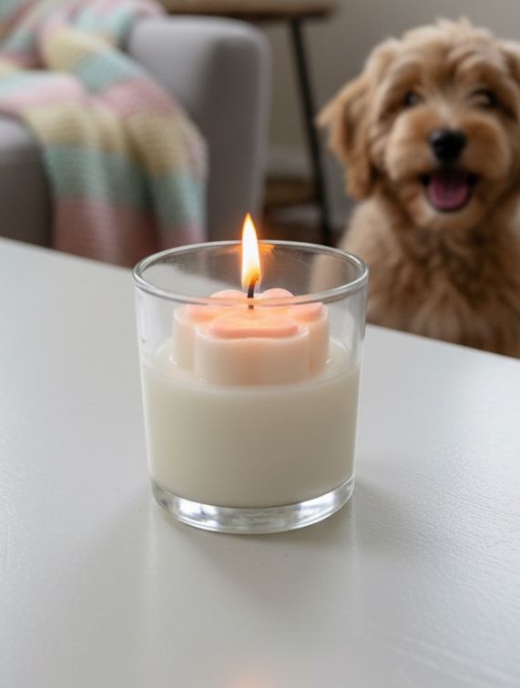Dog/Cat Paw 🐾 Glass Candle
