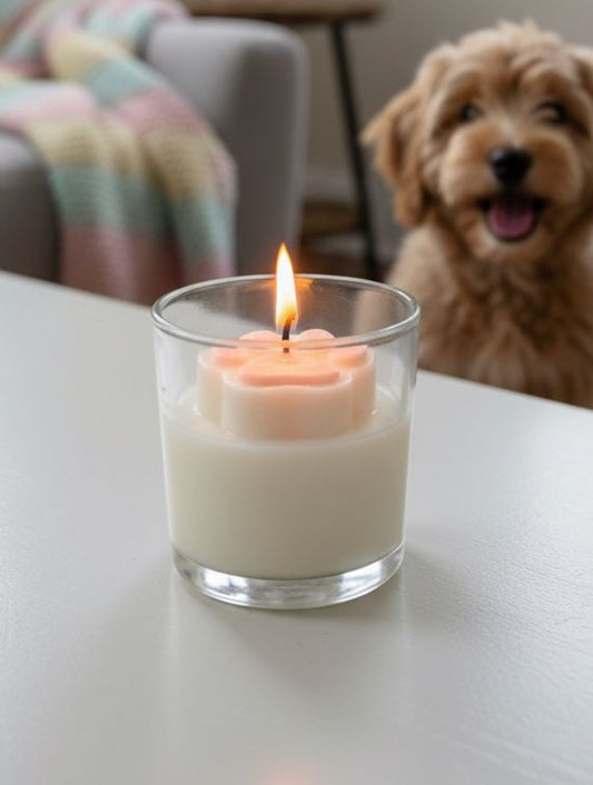 Dog/Cat Paw 🐾 Glass Candle