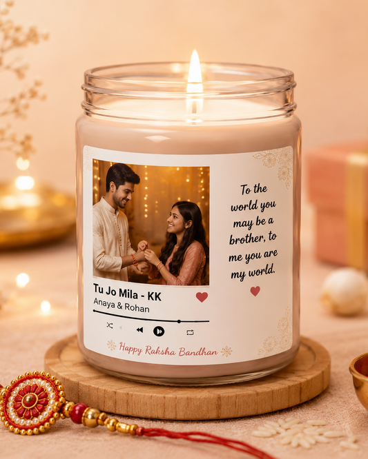 Customised Rakshabandhan Candle - Soy Scented Candle