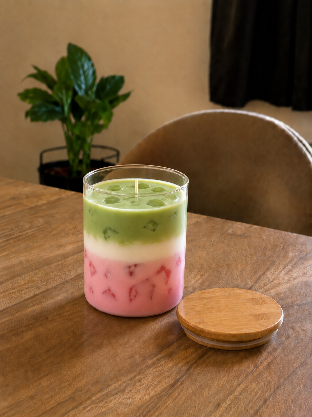 Strawberry Matcha Iced Latte Candle