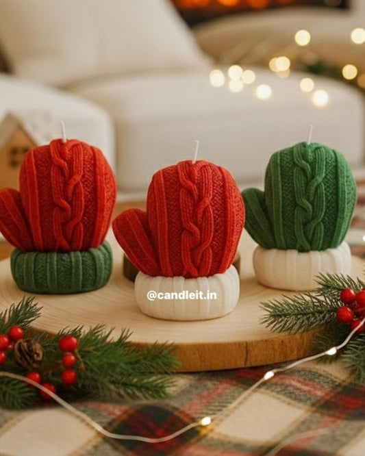 Cozy Knit Trio Candles