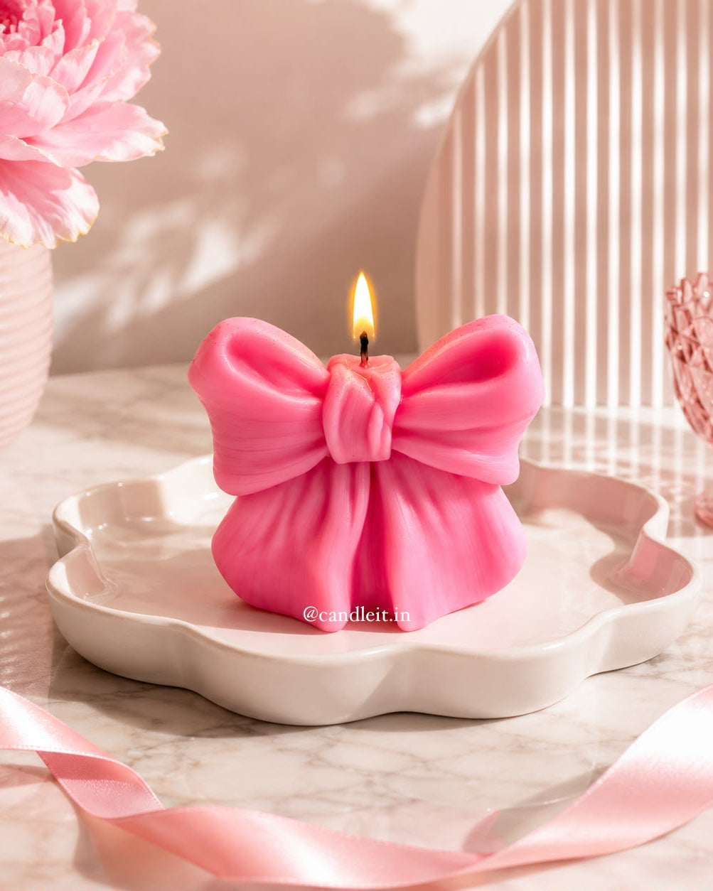 Whimsical Bow Candle - Soy Scented Candle