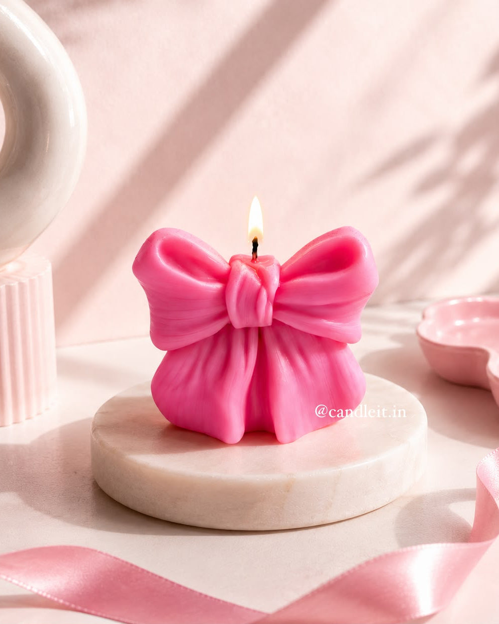 Whimsical Bow Candle - Soy Scented Candle
