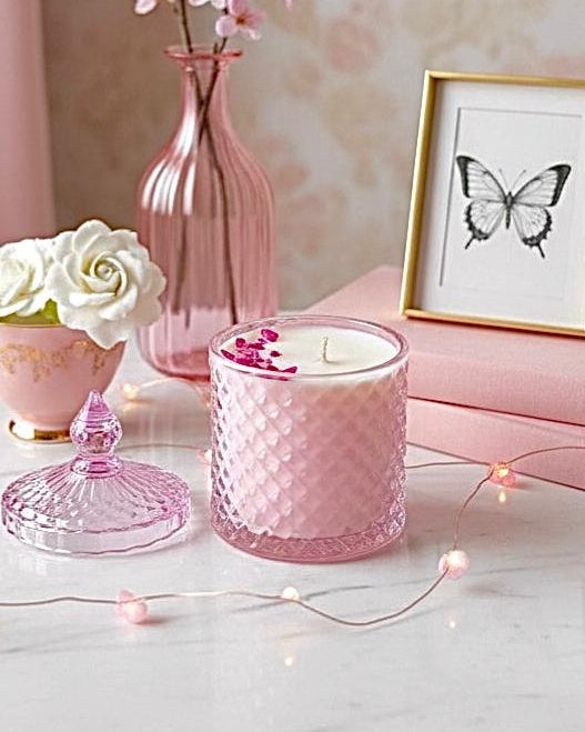 Rose Quartz Luxe Crystal Candle