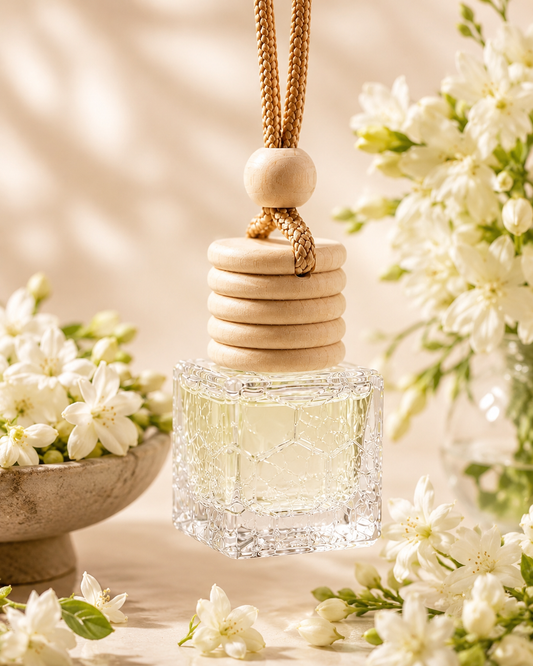 Mogra Hanging Diffuser | Essential Oil Based Car & Home Air Freshener (10 ml)
