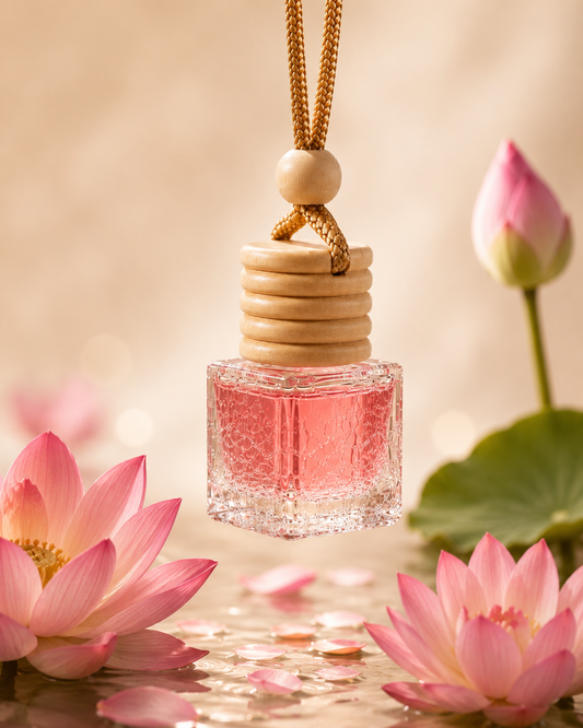Lotus Hanging Diffuser | Essential Oil Based Car & Home Air Freshener (10 ml)