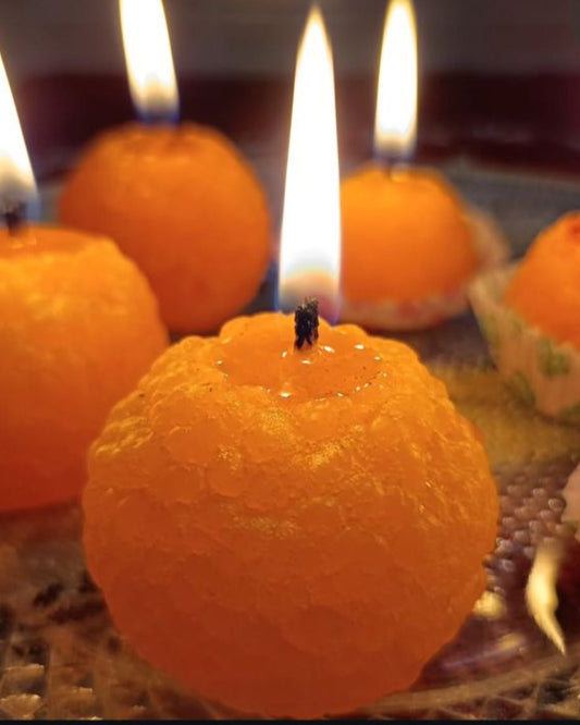 Motichoor Laddu Candle [Set of 4, 6, 8]