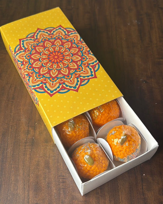 Motichoor Laddu Candle [Set of 4, 6, 8]